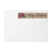 ホリデーフローラメリークリスマス ラップアラウンドラベル (裏面)