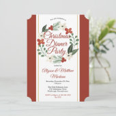 ホリデーフローラリースクリスマスディナーパーティー 招待状 (スタンド正面)