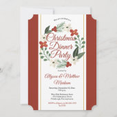 ホリデーフローラリースクリスマスディナーパーティー 招待状 (正面)