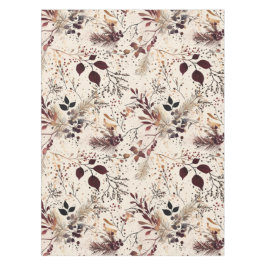 ホリデーフローラ水彩乾燥した花 テーブルクロス