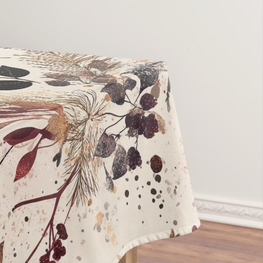 ホリデーフローラ水彩乾燥した花 テーブルクロス (インサイチュ)