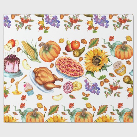 ホリデーフードラッピング紙 ラッピングペーパー (フラット)