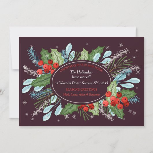 ホリデーブライトムーブドホリデーカード 招待状 (正面)