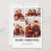 ホリデーブラックブラッシュストロークプレイド4フォトカード シーズンカード (正面)