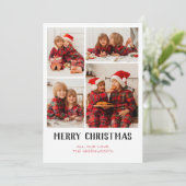 ホリデーブラックブラッシュストロークプレイド4フォトカード シーズンカード (スタンド正面)