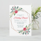 ホリデーブランチグリーナリーウォーターカラーパーティー 招待状 (スタンド正面)