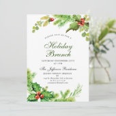 ホリデーブランチレッドホリーベリークリスマス 招待状 (スタンド正面)