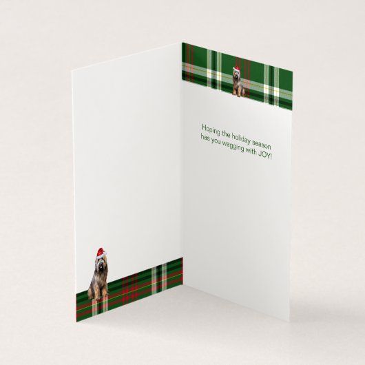 ホリデーブリードシェパードドッググリーンプレイドクリスマス (内部)