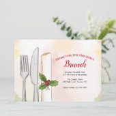 ホリデーブルンチ招待状 招待状 (スタンド正面)