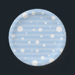 ホリデーブルースノー&ストライプ水玉模様プレート ペーパープレート<br><div class="desc">これらの赤と白水玉模様プレートでパーティーを投げる。</div>