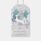 ホリデーブルースパークハートクリスマストナディアグレイ ギフトタグ (裏面)