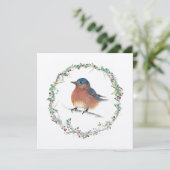 ホリデーブルーバードウォーターカラーアートカード シーズンカード (スタンド正面)