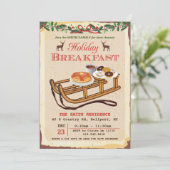 ホリデーブレックファーストクリスマス招待状 招待状 (スタンド正面)