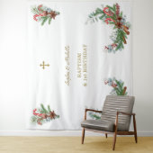 ホリデーブーケツツインズ1stバースデーバプテスマ タペストリー (インサイチュ)