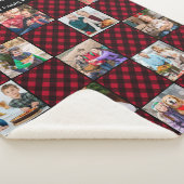 ホリデープレイドパーソナライズされた13ユニークフォトコラージュ シェルパブランケット (3/4)