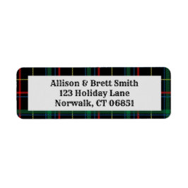 ホリデープレイド差出人住所ラベル ラベル