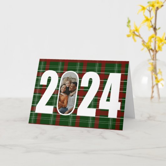 ホリデープレイド年ピークブーフォトカード カード (黄色い花)