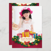 ホリデープレゼントズフォトカード シーズンカード (正面/裏面)