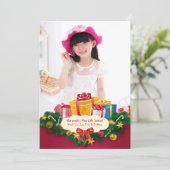 ホリデープレゼントズフォトカード シーズンカード (スタンド正面)