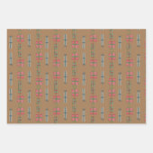 ホリデープレゼントラッピング紙 | 3シートセット ラッピングペーパーシート (正面2)