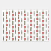 ホリデープレゼントラッピング紙 | 3シートセット ラッピングペーパーシート (正面)