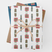 ホリデープレゼントラッピング紙 | 3シートセット ラッピングペーパーシート