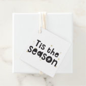 ホリデープレゼント引用文このシーズンブラック金ゴールド フェイバータグ (インサイチュ)