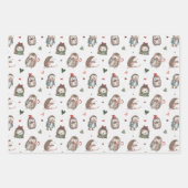 ホリデーヘッジホグスジェンシーラッピング紙 ラッピングペーパーシート (正面2)