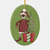 ホリデーベアセラミッククリスマスオーナメント セラミックオーナメント (正面)