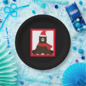 ホリデーベアーフォト紙プレート ペーパープレート (パーティー)