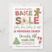 ホリデーベイクセールフライヤー 招待状 (正面)