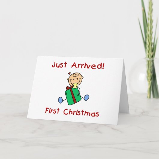 ホリデーベイビーボーイ  ジャストアライバル Tシャツとギフト シーズンカード (正面)