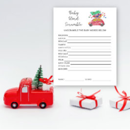 ホリデーベビーワードスクランブル |赤ちゃんシャワーゲーム