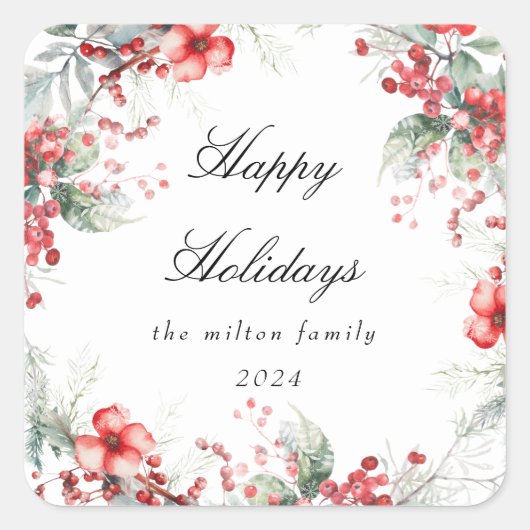 ホリデーベリクラシカルーズモノグラム スクエアシール (正面)