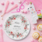 ホリデーベリクラシカルーズモノグラム ペーパープレート (パーティー)