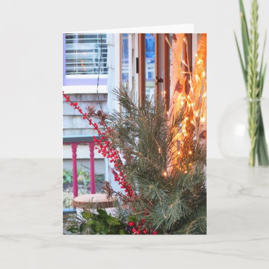 ホリデーベリーとライト - マーサズ・ヴィニヤード カード (正面)