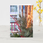 ホリデーベリーとライト - マーサズ・ヴィニヤード カード (黄色い花)