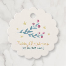 ホリデーベリーと星の金ゴールドクリスマス