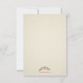 ホリデーベリーのグリーンが美しいクリスマス パーティー 出欠カード (裏面)