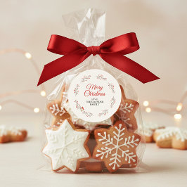 ホリデーベリーブランチクリスマス ラウンドシール