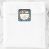 ホリデーベリーリースクリスマスクッキー スクエアシール (バッグ)