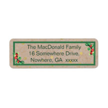 ホリデーベリー差出人住所ラベル