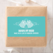 ホリデーベルとスワールベーキングラベル、アクア ラベル (インサイチュ)