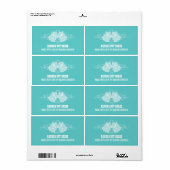 ホリデーベルとスワールベーキングラベル、アクア ラベル (フルシート)