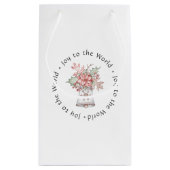 ホリデーベルウィズポインセチア抱き枕 – 小 スモールペーパーバッグ (裏面)