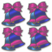 ホリデーベルステンドグラススタイル シール (正面)