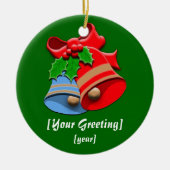 ホリデーベルズクリスマス セラミックオーナメント (正面)