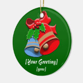 ホリデーベルズクリスマス セラミックオーナメント (左)