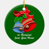 ホリデーベルズクリスマス セラミックオーナメント (裏面)