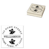 ホリデーベルズサーキュラーファミリーネーム差出人住所 ラバースタンプ (押印)